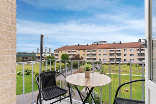 Gemensam balkong i trapphuset